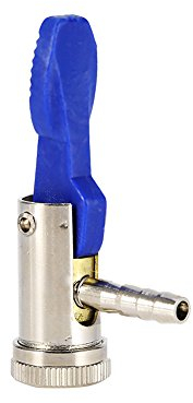 Terisass Reifenfüllnippel 6mm Universal Auto Hebelstecker Gummi Kunststoff Momentstecker Eisenvernickelung Hebelstecker Ventilaufsatz für Kfz Motorräder Fahrräder Elektrofahrzeug Blau