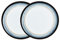 Denby Halo Speiseteller, 2er-Set, reaktive Glasur, spülmaschinenfest, mikrowellengeeignet, Geschirr, 28 cm, schwarz, grau, weiß, Keramik, Steingut, splitter- und rissfest