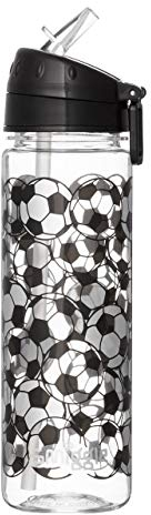 Smiggle Goal Kids Water Drink Bottle for Boys & Girls with Flip Top Spout & 650ml Capacity | Football Print
