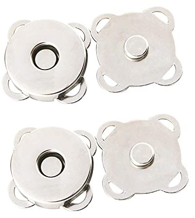 Trimming Shop Magnetisch Snap Verbindungen Metall Klemmen Nähen Zubehör Für DIY Bekleidung, Handarbeiten, Geldbörsen, Leder Mantel, Jacke Handtasche Machen - Silber (18mm), 18mm