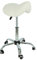 Dunimed Ergonomischer Sattelhocker - Sitzhocker, Bürohocker, Rollhocker - Höhenverstellbar Hocker mit Rollen - Weiß