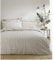 Yard Hebden Mélange Stripe Cotton Duvet Set – Ultra Soft Reversible Striped Bedding (Natural – Super King)