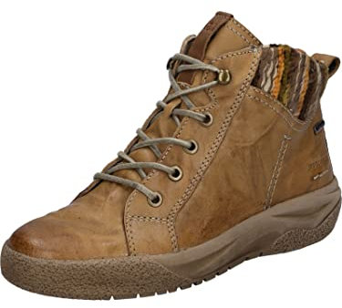 Josef Seibel Damen Schnürstiefeletten Alina 52,Weite G (Normal),Wechselfußbett,wasserdicht,Winterschuhe,Boots,Braun (Camel-Kombi),40 EU