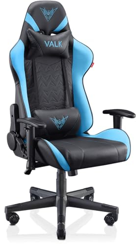 VALK Nyx - Silla Gaming, Silla Gamer, Reclinable 160º, Reposabrazos 2D, Transpirable, Ergonómica, Silla Escritorio Silla Oficina, Azul