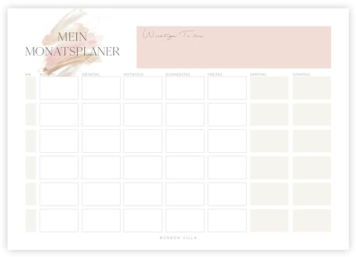 Mein Monatsplaner, Block, 25 Blatt, DIN A4