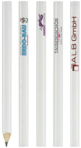 Druckspezialist 100 Zimmermannsstifte Zimmermannsbleistift 250 mm mit Druck Fotodruck 4-farbig beidseitig