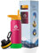 hydro2go Kinder Edelstahl Trinkflasche - 100% Auslaufsicher, BPA-frei mit 2 Deckeln (Strohhalm und Sportverschluss) - Isolatiebeker für Kinder (Pink) - 530ml