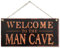 CARISPIBET Welcome to the man cave! Home decorative sign Bedroom decoration Game room ornament Gaming room wall art 6 x 12