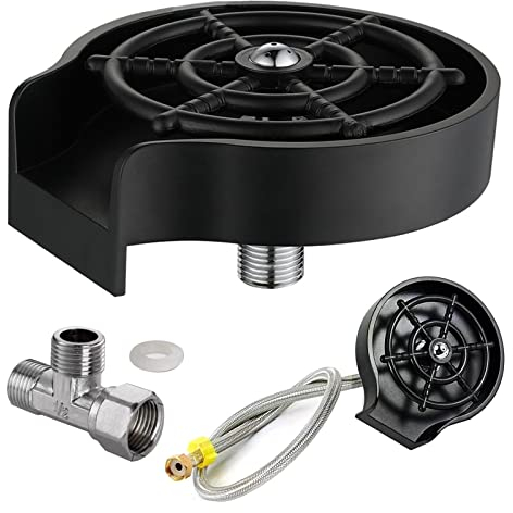 Glass Rinser Cup Washer,Automatic Cup Washer Fast Cleaning Faucet Glass Rinser for Kitchen Sink Home Restaurant Bar Sink
