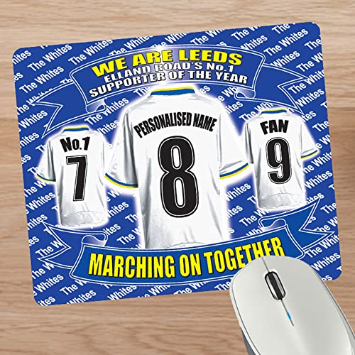 Leeds U Personalised Football Shirt Mouse Mat Gift