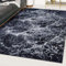 Mazovia Modern Teppich - Kurzflor Waschbar - Weich Teppich für Wohnzimmer, Schlafzimmer, Esszimmer – Teppiche Marmor Abstrakt Muster - Schwarz Grau 160 x 230 cm