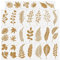 MWOOT 24 Pcs Plant Painting Template,Reusable Drawing Stencils for Tropical Botanical Fern Maple Leaf Design,DIY Art Painting Stencil Set for Canvas Card Wood Furniture Home Decor Supplies(20x10CM)