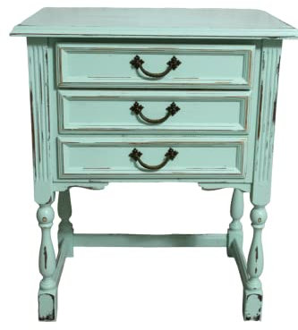 Shabby Kommode Kästchen mit Schubladen mint grün 60er Jahre Shabby Chic Möbel Vintage Landhaus