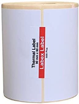 Thermoetiketten 90x60 mm auf Rolle – Barcode EAN Logistiketiketten – 1 Rollen 500 Etiketten – Thermodirekt ohne Farbband – kompatibel mit Zebra, TSC, Godex – Labex Label
