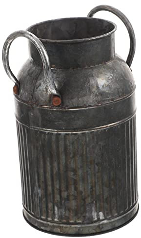 Seau à Fleurs Antique en métal Décoration d'extérieur Vintage Vase en métal Pots et ustensiles sélectionnés en métal Seau en métal Jardinière Pichet décoratif Pots et ustensiles sé