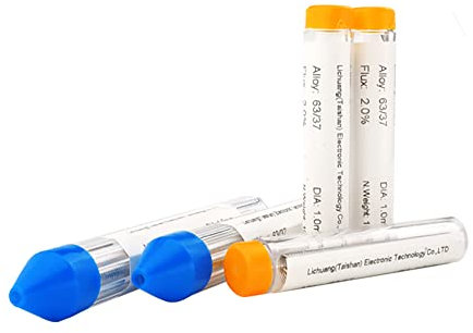 Lötdraht, 0,8 mm Lötdraht 63/37 mit Kolophoniumkern für elektrische Lötkomponenten Reparatur (10 Stück x 12 g/Stück)