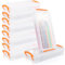 APACALI 10 Pack Plastic Pencil Box 21.5 x 10 x 4cm, Pen Storage Box with Snap, Stackable Pencil Storage Organizer Box, Pencils Storage Box for Office Supplies, Brush Painting Pencils, Drawing Tools