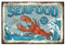 GLOBLELAND Vintage Lobster and Seafood Funny Word Metal Tin Sign For Garage Man Personalized Signs Garden Cave Signs Art Plaque Poster Wall Decor for Home Kitchen Bar Club 8×12inch