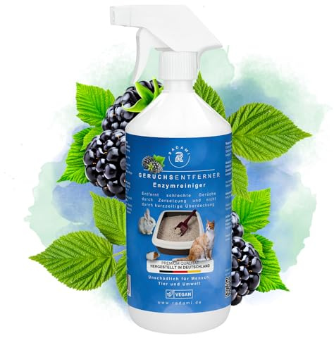 Geruchsentferner Geruchsvernichter 1000 ml Enzymreiniger gegen schlechte Gerüche wie Katzenurin/Hundeurin für Käfige/Zwinger/Tiertoiletten Blackberry