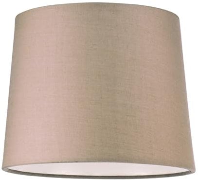 Ideal Lux Lampenschirm Kegel D40 Taupe, Metallgestell, PVC-Beschichtung, Weißer Schirm, 40x30 cm, 2 Stück, Montage erforderlich
