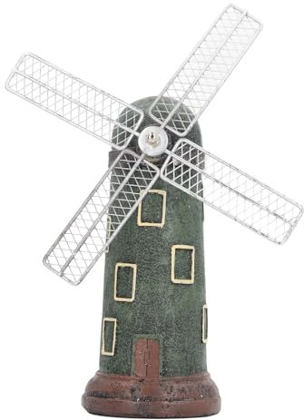 Alomejor Niederländische Vintage-Windmühle mit Sanduhr, Tischdekoration für Wohnzimmer, Schlafzimmer, Buch, Büro, TV-Schrank, Schreibtisch (Typ 2)