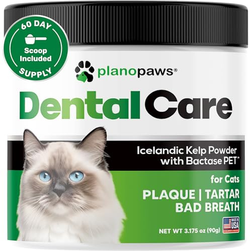 Cat Dental Powder for Teeth Cleaning, Plaque and Tartar, 60 Day Supply