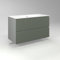 Diventa Modello Diva Star, Mobile Bagno sospeso 100cm con 2 cassetti spaziosi e lavabo dal design moderno, colore verde e grigio