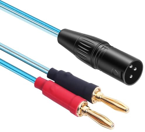 waveman xlr to banana plug cable speaker cable adapter 1m 3.3ft | xlr to banana plug cable speaker cable adapter 1m 3.3ft compatible with speakers and amplifiers