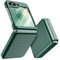 Doeshine for Samsung Galaxy Z Flip 6/Flip 7 FE Case [Not for Flip 7] with Back Screen Protector & Hinge Protection, Slim Fit Stylish Texture Non-Slip Hard Shockproof Protective Cover (Green)