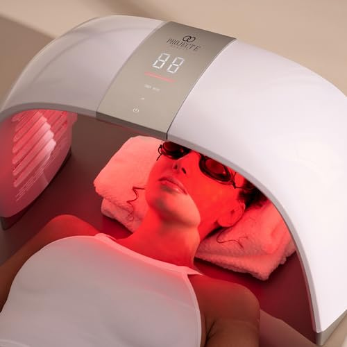 Project E Beauty Lumalux Dome - Dispositivo per terapia della luce a LED per viso e corpo, 7 colori + terapia della luce a infrarossi, anti-invecchiamento e ringiovanimento, sollievo dal dolore