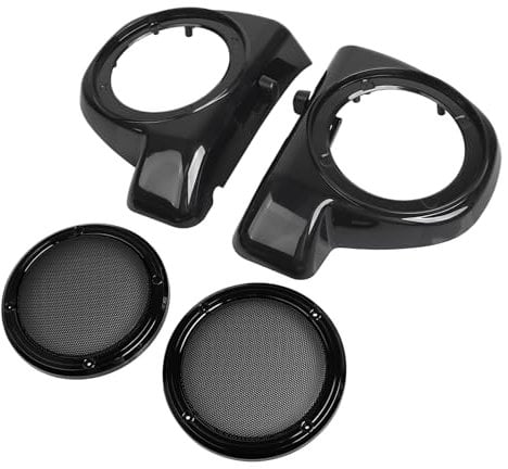SHMTOOL Unpainted 6.5 Speaker Pods Boxes & Speaker Grills Cover For Harley Touring Electra Glide Street Glide Road Glide 2014-2023 (except Road King and CVO)