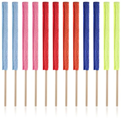 TIESOME 12 Pcs Microfiber Dusters for Cleaning, Mini Detail Duster Sticks for Crevice Cleaning Gap Dust Cleaner for Fan Car Vent Blind Small Spaces Cleaner Dust Tool