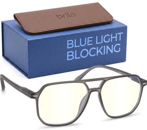 BRILO Blaulichtfilter Computerbrille Nullen Herren Unisex (REB520-B)