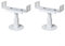 2 soportes de radiador, patas de radiador ajustables de aluminio, para posicionamiento vertical de radiadores de hierro fundido, blanco (ajustable de 11 a 16 cm)