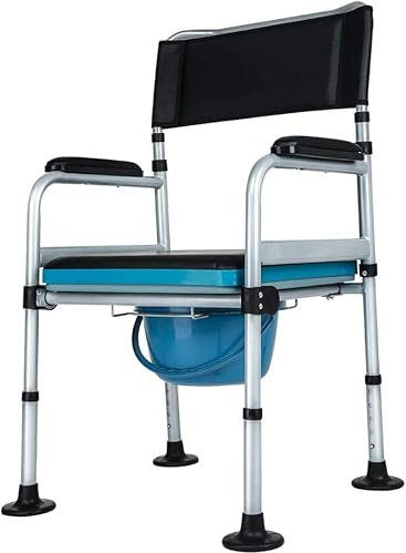chair 3 in 1 home care Commode Chair Toilet Seat Riser Shower Bench Pregnant Bath Stool with Ultra-Premium Padded Height Adjustable for Seniors, Disabled