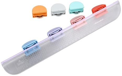 7 In 1 Papierschneider Vielseitiger Trimmer, Gepunktete Faltenkurve für das Sammelalbumwerkzeug, Ideal für Handwerk und Fotos, Kunststoffmaterial, Blue Locating Line Beobachtung