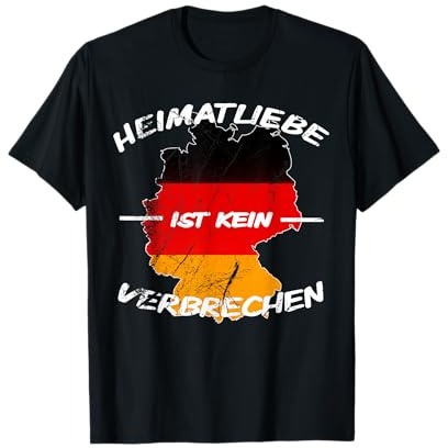 Heimatliebe ist kein Verbrechen - Deutschland Karte Vintage T-Shirt