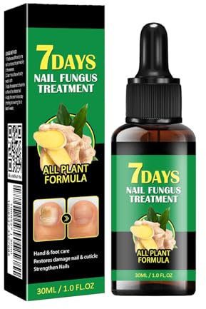 Trattamento funghi per unghie, trattamento funghi e unghie allo zenzero, olio per la cura delle cuticole delle unghie, multiuso per la riparazione delle unghie per una lucentezza naturale (1 pezzo)