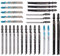 T-Shank Jigsaw Blade Set, 25pcs Reciprocating Saw Blades,Carbon Steel Saw Blade,Wood & Plastic Blade for Softwood Hardwood Plastic Cutting Compatible with All Jigsaw