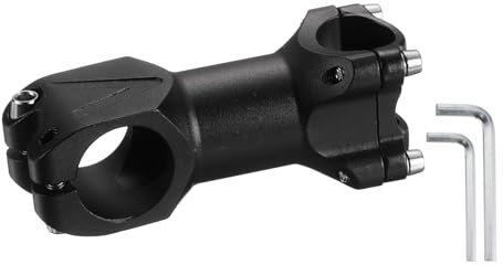 sourcing map Fahrradvorbau, 25,4 mm, 7 Grad, 80 mm, Aluminiumlegierung, Fahrradlenkervorbau mit Sechskantschlüssel für Mountainbike, Rennrad, BMX, MTB, Radfahren, Schwarz
