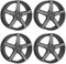 4x Dezent Felgen TY graphite 7.0Jx17 ET48 5x108 kompatibel mit Ford C-Max Focus Kuga Mondeo Puma Tourneo Connect Transit Connect