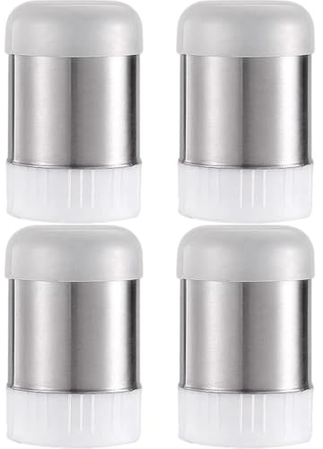 HiyyFloy 4er-Pack Mini-salz- Und Pfefferstreuer Aus Edelstahl Für Unterwegs, Camping, Lunchbox – Feuchtigkeitsbeständig, Auslaufsicher, Tragbare Gewürzbehälter Sicherem Deckel