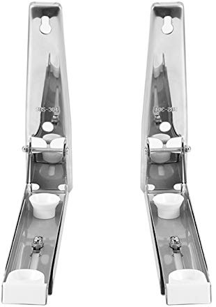 Cosiki Microwave Mounting Kit, Microwave Shelf Wall Mount Rack Stainless Steel Folding Telescopic Holder Wall Shelf for Home Kitchen