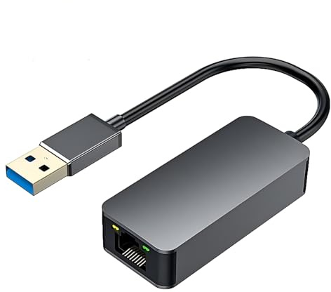 Ouitble USB 2,5Gb Ethernet Adapter USB 3.0 auf RJ45 2500Mbps Gigabit Netzwerkadapter auf Aluminium LAN Netzwerk Adapter 10 100 1000 2500 Mbit/S für Gaming Laptop Tablet