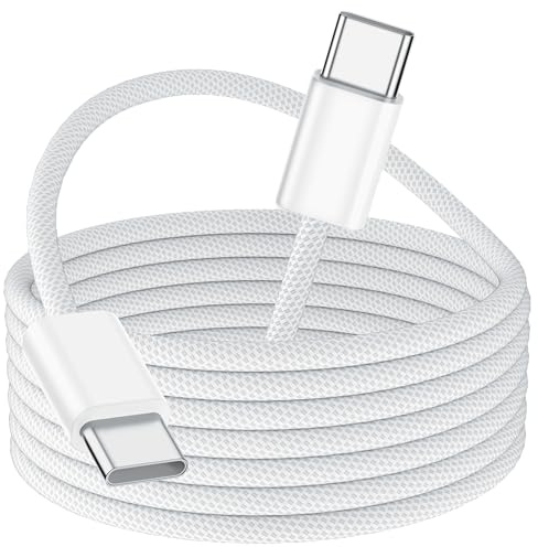 iPhone 17 16 15 Charger Cable 3M, 60W Braided USB C Charger Cable 3M Long USBC to USBC Cable Fast Charging Cable Type C charge cable Lead Wire for iPhone 16 15 Pro Max/16 15 Plus/16 15, iPad, Mackbook