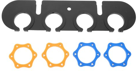 Hoement 4hole Mic Storage Stand Tray Mount for Live Streaming Wired Wireless Microphone Holder Rack Organizer Concert