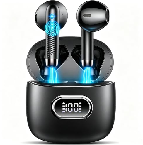 Renimer Bluetooth Kopfhörer, 50 Std In Ear Kopfhörer Kabellos Bluetooth 5.4 | Tiefer Bass 6D-Stereo Ear Buds, ENC Noise Cancelling Ohrhörer, EQ per App, USB-C, IPX7 Wasserdicht Headphones iOS/Android