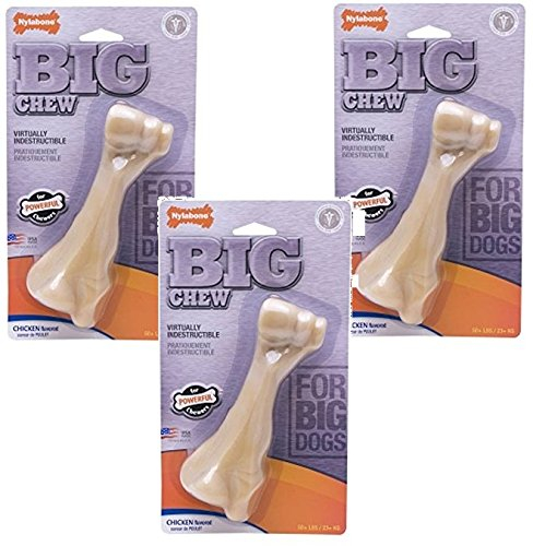 Nylabone (3 Pack) Dura Chew X-Large Chicken Flavored Big Bone Dogs Over 50 lbs