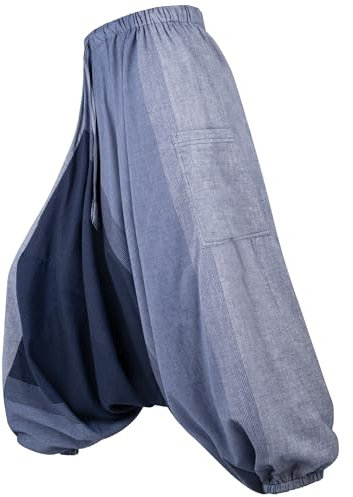 Kunst und Magie Unisex Haremshose OneSize mehrfahrbig, Größe:One Size, Farbe:Hellblau