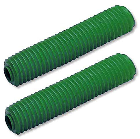 Paar Federgabel Federgabeln Made in Italy Universelles Schutzprodukt aus Gummi Manschette Staubschutzhülse Länge 365 mm Durchmesser 35/55 mm Grün